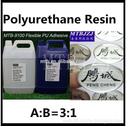 Crystal 3D glue Clear Polyurethane Doming Resin Liquid PU Adhesive for Label